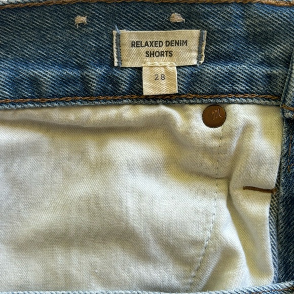 NWOT Madewell Relaxed Ripped Denim Shorts Homecrest Wash Blue Size 28 - Picture 6 of 9